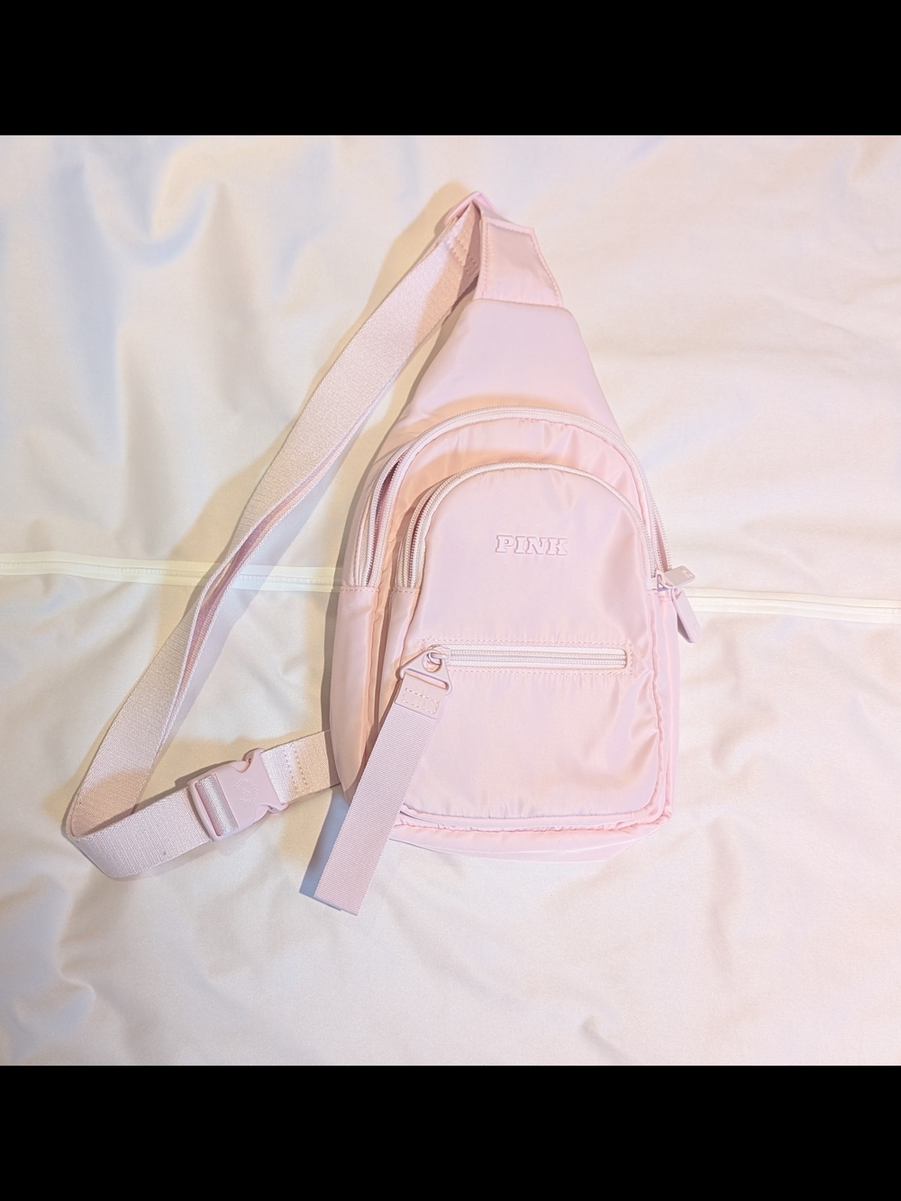 PINK Victoria's Secret Light Pink Crossbody Sling Bag